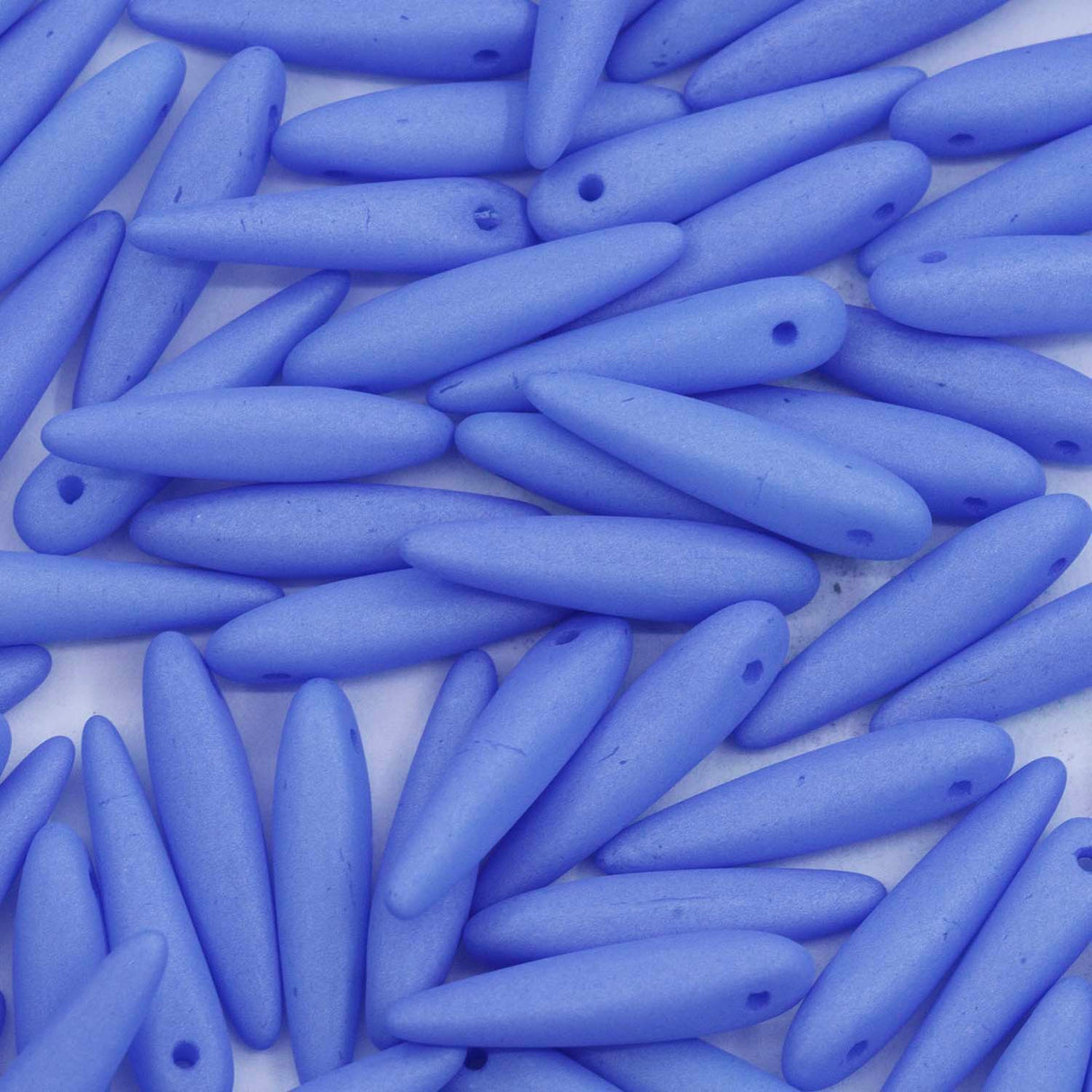 91DP672-M: Preciosa Ornela 5x16mm White Alabaster Silk Matt Thorn Beads