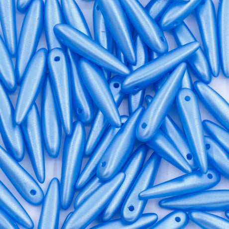 91DP674: Preciosa Ornela 5x16mm Azure Blue Thorn Beads 100pcs