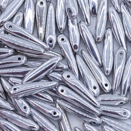 91DP815-F: Preciosa Ornela 5x16mm Crystal Labrador Full Thorn Beads