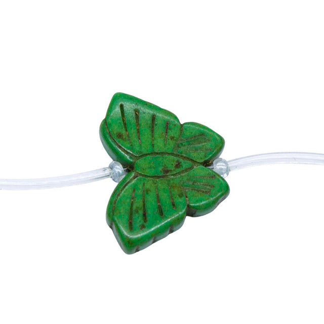 91ST612-G: Magnesite Butterfly Beads Green 20x24mm 15.5"
