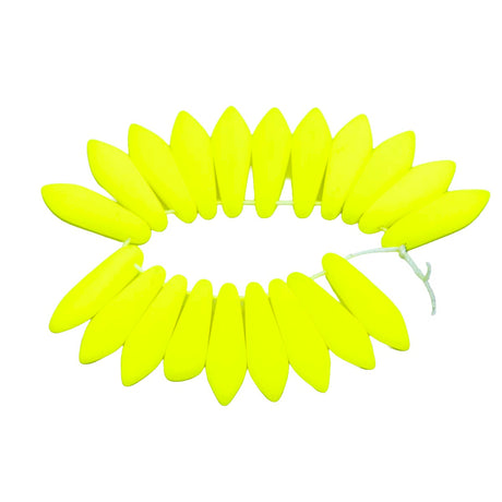 92DP622-NMR: CZ Spear Neon Yellow Matte 5x16mm-20PC
