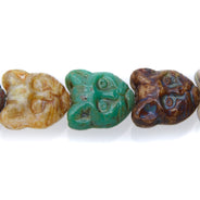 92KC101-ST:  CZ Cat Face Mix w/Picasso/Stone Effect 13mm - 15PPK
