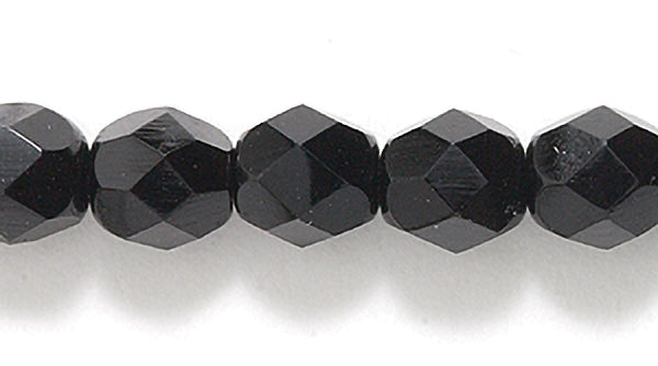 6FC109: CZ Facet Rd Black 6MM 400PC