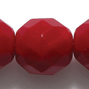 10FC146: CZ FACET RD Opaque DK Red 10mm-150PC
