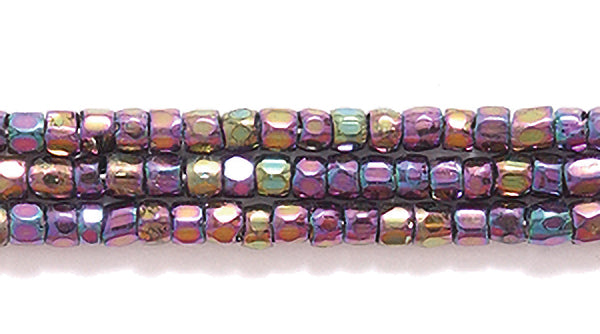 9SC599: CZ Seed Bead 3-cut Purple Iris 9/0 10HK