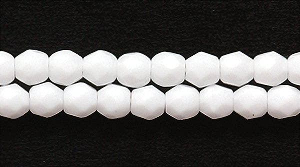 3FC112: CZ FACET RD Opaque White 3MM-600PC