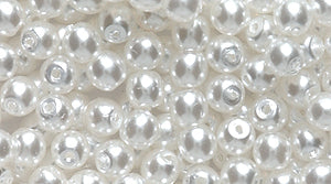 3GP612-L: CZ Glass Pearl White 3mm Loose 300PC