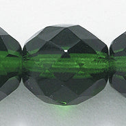 10FC284-D: CZ FACET RD TRANS DK Christmas Green 150PC