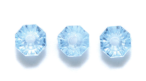 6PD272: Plastic Rondell Light Sapphire 6mm 144 Piece