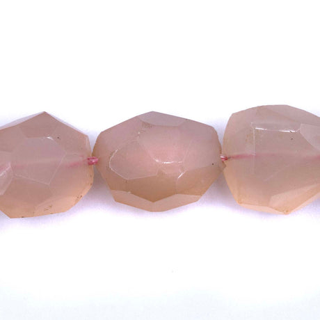94ST4007-PN: Natural Pink Chalcedony Facet Nugget 9x15-14x19mm