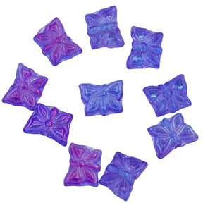 95BU5297: CZ Butterfly Purple/Sapphire 12x15mm