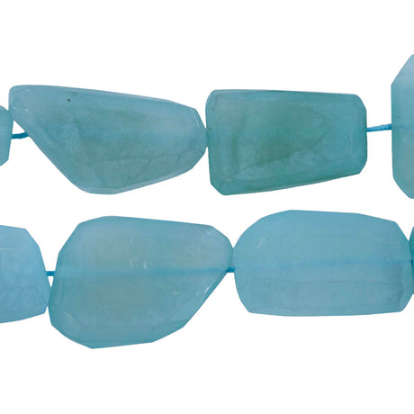 95ST4007-AQ: Natural Aqua Chalcedony FC Geometric Freeform 12-34x15-42mm