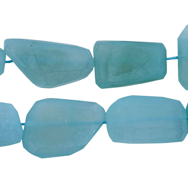 95ST4007-AQ: Natural Aqua Chalcedony FC Geometric Freeform 12-34x15-42mm