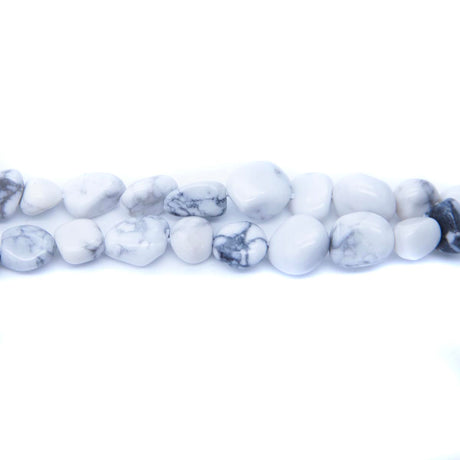 96ST405: Howlite Pebble 8-10mm 1STR