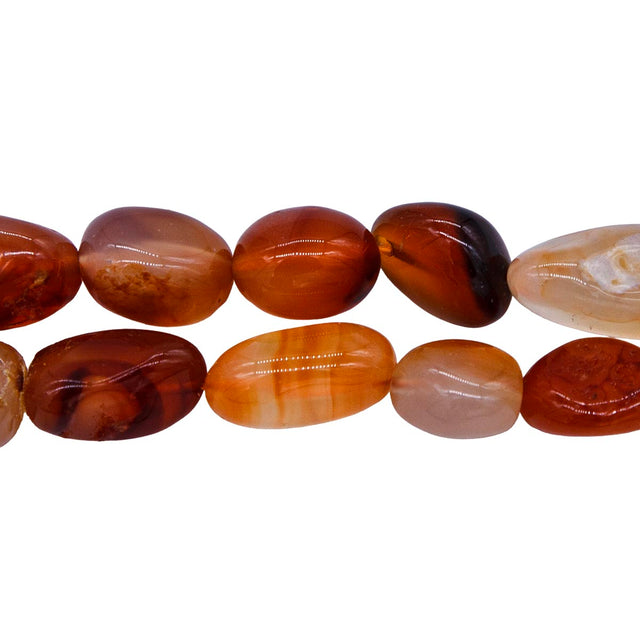 96ST428-BZ: Carnelian From Brazil Pebble 8-10mm 1STR