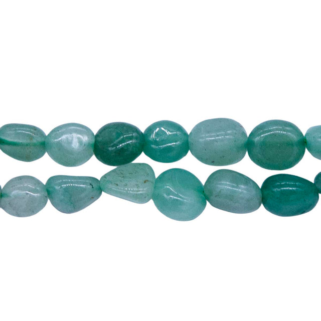 96ST449-GR: Green Aventurine Pebble 8-10mm 16" 1 Strand