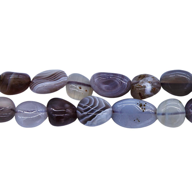 96ST464: Botswana Agate Pebble 8-10mm 1STR