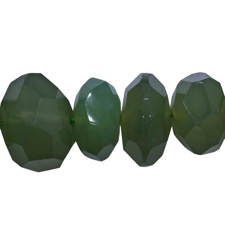 97ST4007-OG: Natural Olive Green Chalcedony Facet Nugget 8-13x12-15mm