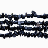 99ST401-N: 8-12mm Onyx Obsidian Chips 36"