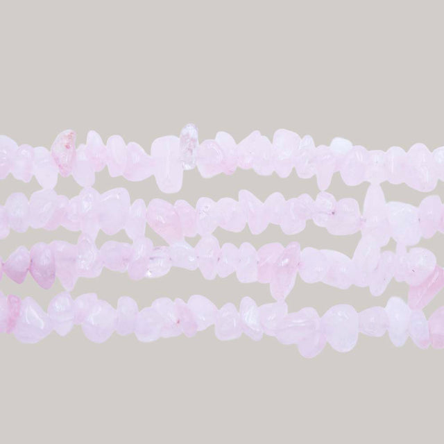 99ST402-N: 8-12mm Rose Quartz Chips 36"