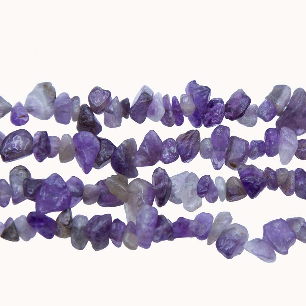 99ST414-N: 8-12mm Natural Amethyst Chips 36"