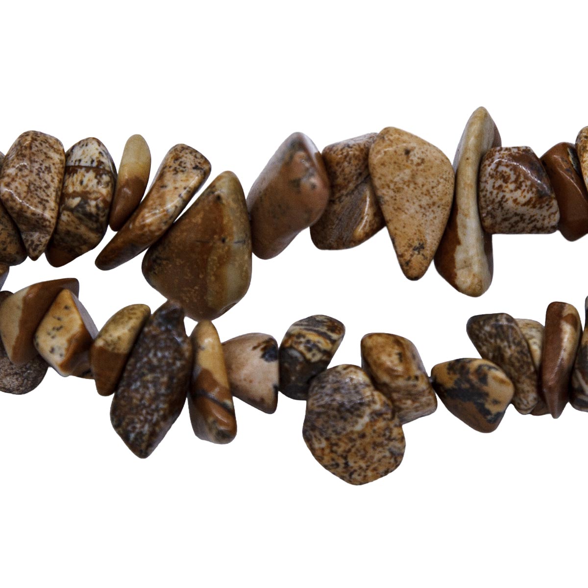 99ST417-N: Picture Jasper Nuggets 8-12mm