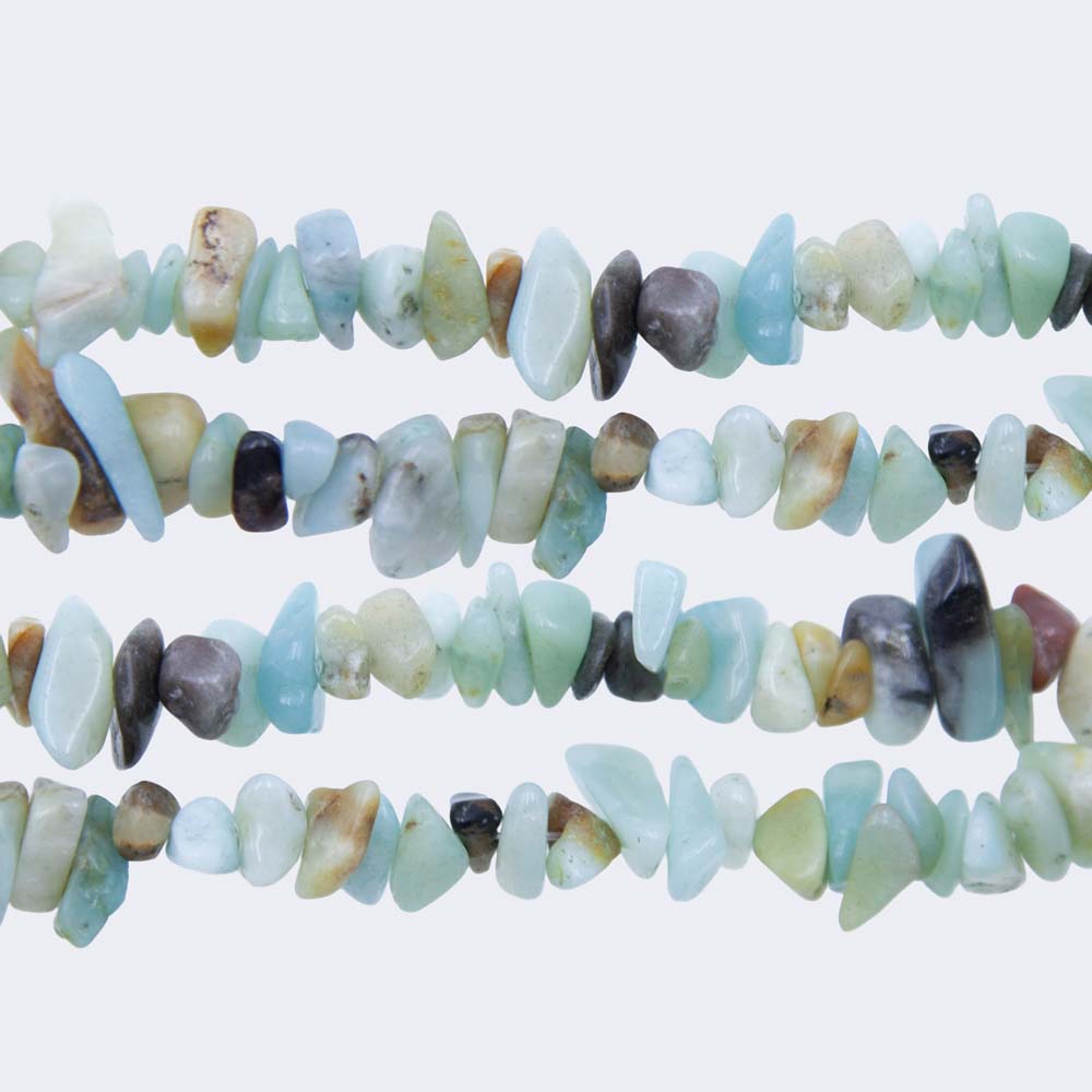 99ST436-N: 8-12mm amazonite Chips 36"