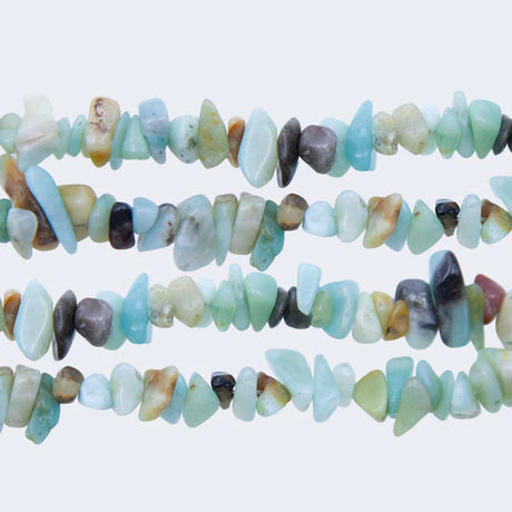 99ST436-N: 8-12mm amazonite Chips 36"