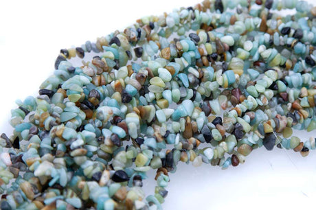 99ST436-N: 8-12mm amazonite Chips 36"