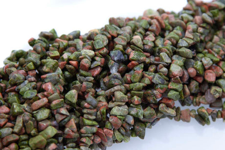 99ST448-N: 8-12mm Unakite Chips 36"