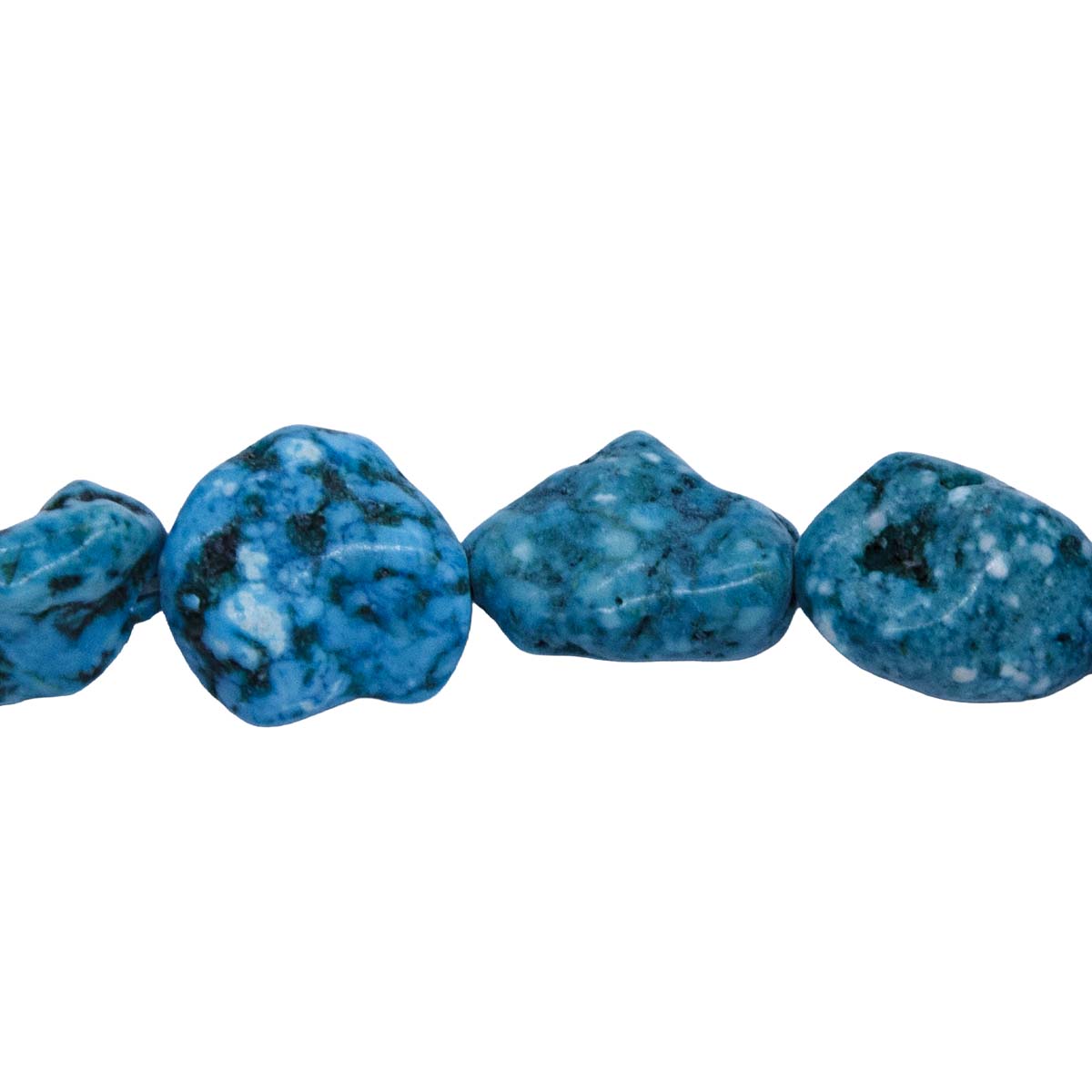99ST612-B: Magnesite Turquoise Pebble Flake 13-30mm 1STR