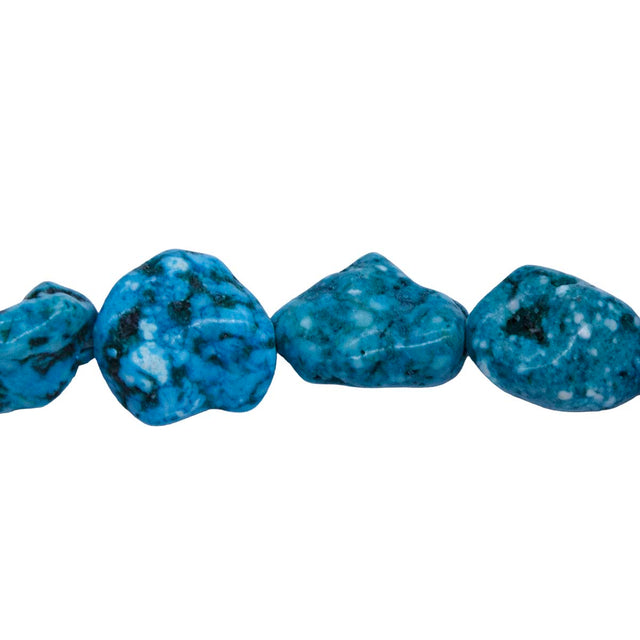 99ST612-B: Magnesite Turquoise Pebble Flake 13-30mm 1STR
