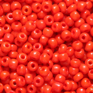 9EP138R: Vintage FRNCH Opaque DK Orange 9/0 50 Gram Bag