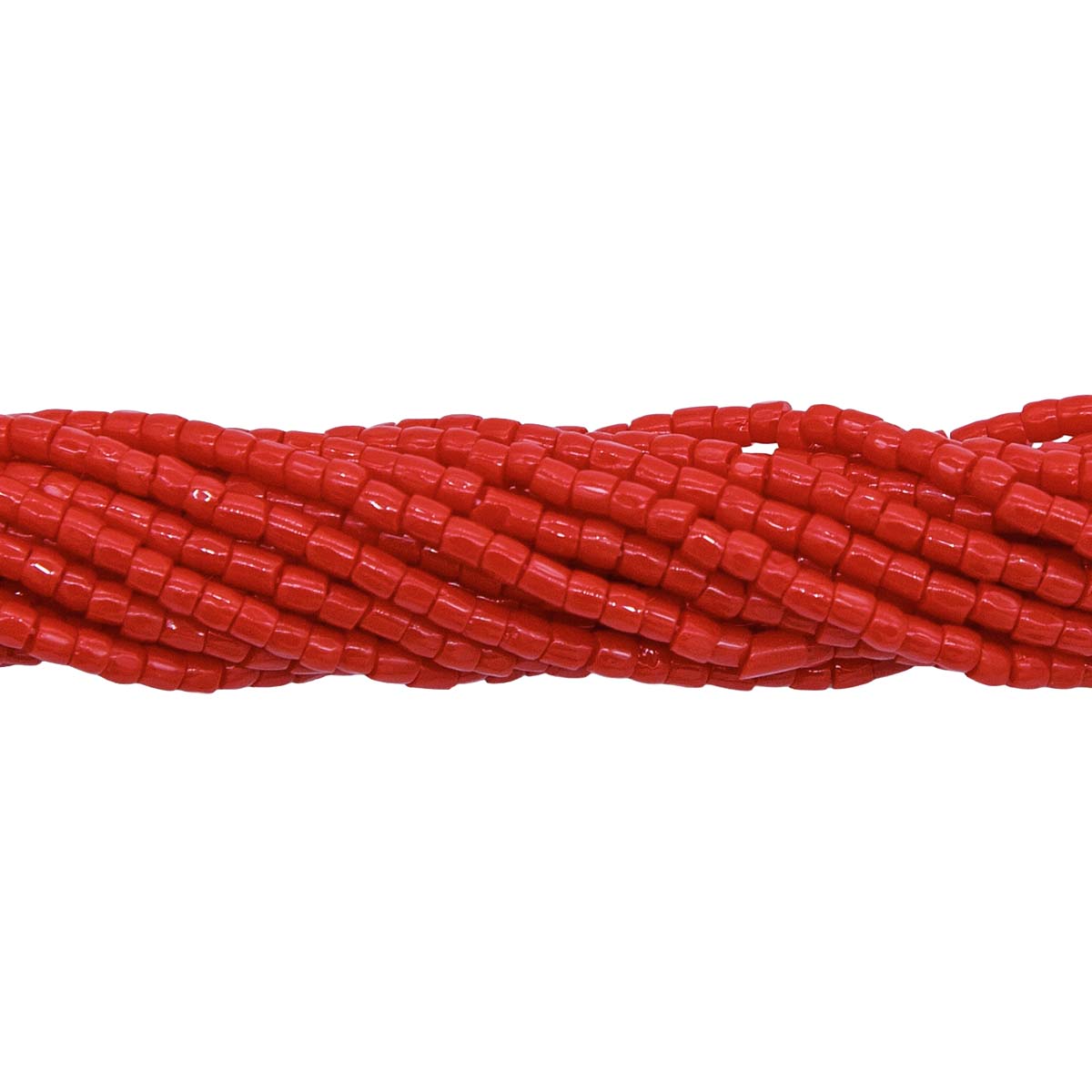 9SC142R: CZ Seed Bead 3-cut Opaque LT Red 9/0-1HK