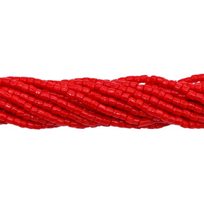9SC142R: CZ Seed Bead 3-cut Opaque LT Red 9/0-1HK