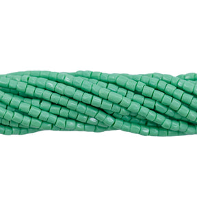 9SC183R: CZ Seed Bead 3-cut Opaque Medium Green 9/0 1HK