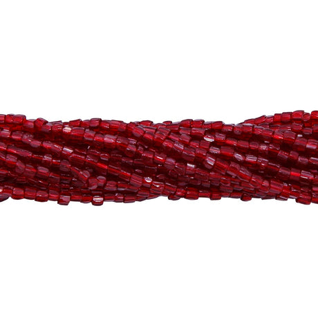 9SC246R: CZ Seed Bead 3-cut Trans Garnet 9/0-1HK