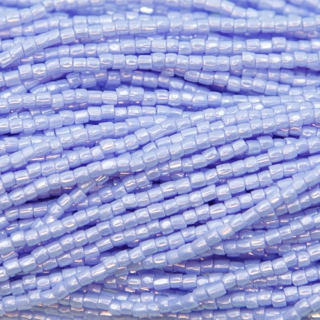 9SC360R: Czech Seed Bead 3-cut Opaque Pale Blue Luster 9/0 1 Hank