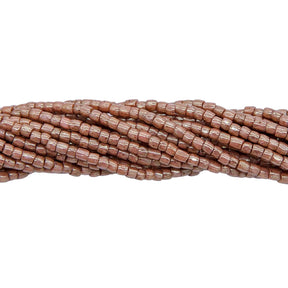 9SC393-RL: CZ Seed Bead 3-Cut Opaque High Luster Rose Color #46095 5HK