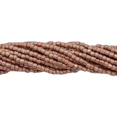 9SC393-RLR: CZ Seed Bead 3-Cut Opaque High Luster Rose 9/0 1HK