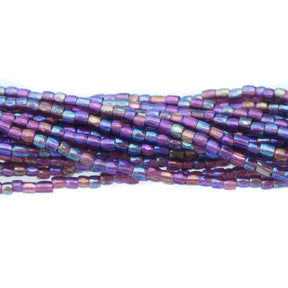 9SC599-T:  CZ Seed Bead 3 - cut Deep Amethyst AB 9/0 - 5HK