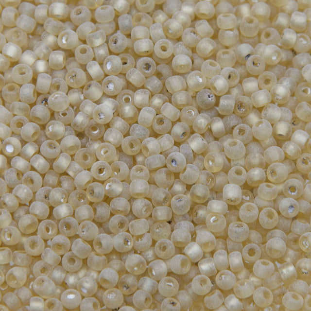 9SV100-5: Vintage Venetian Transparent Dusty White Crystal 9/0 250 Grams