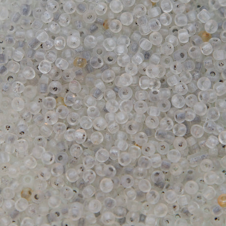 9SV100-9: Vintage Venetian Sh Transparent Dirty Crystal 9/0 250 Grams