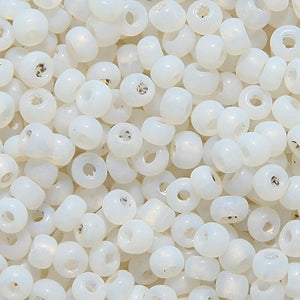 9SV210-3UR: Vintage Venetian White Opal #1 Frosted 9/0 50 Gram Bag