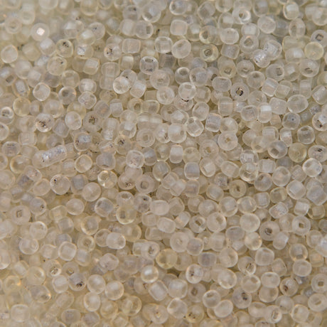 9SV212-11UR: Vintage Venetian Clear #11 Square Hole Frosted 9/0 50 Gram Bag