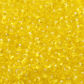 9SV222-1: Vintage Venetian Transparent Yellow #1 SQ Hole 9/0 500 Grams