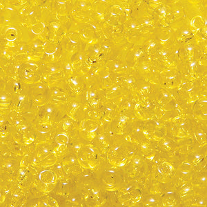 9SV222-1R: Vintage Venetian Transparent Yellow #1 Square Hole 9/0 50 Gram Bag