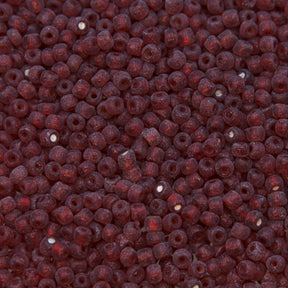 9SV244-AUR: Vintage Venetian Transparent Red #10 Frosted 9/0 50 Gram Bag