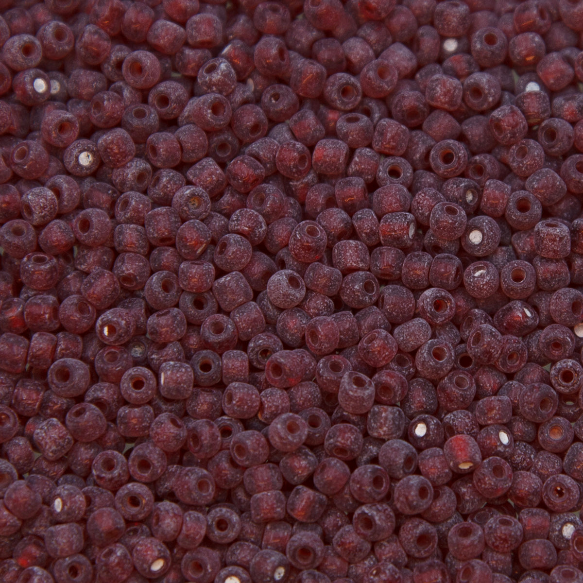 9SV248-10R: Vintage Venetian Transparent Red #10 Frosted 9/0 50 Gram Bag