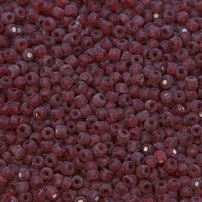9SV248-10R: Vintage Venetian Transparent Red #10 Frosted 9/0 50 Gram Bag